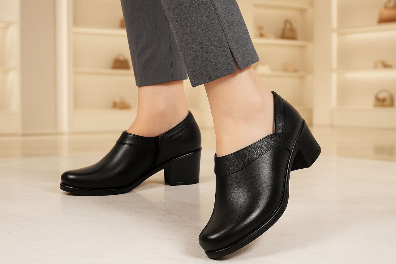 کفش پاشنه ۴ سانت کارمندی زنانه