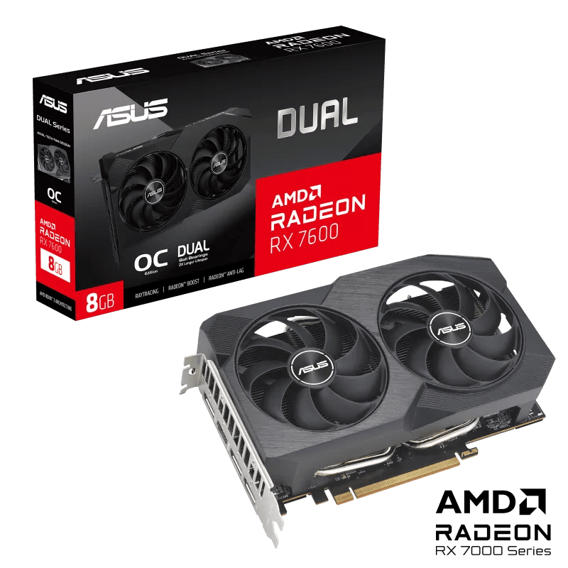 کارت گرافیک ایسوس Dual RX 7600 8GB OC