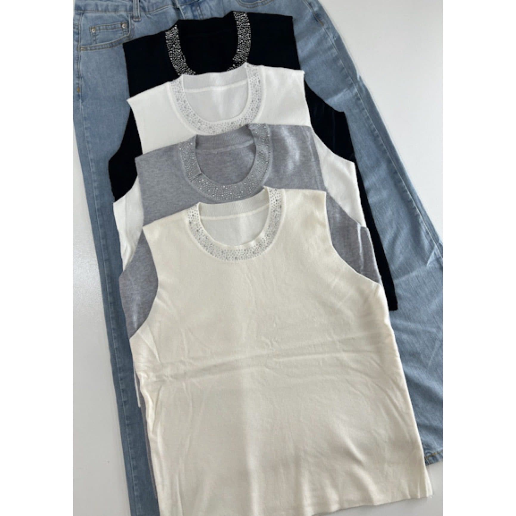 تاپ بافت یقه نگین