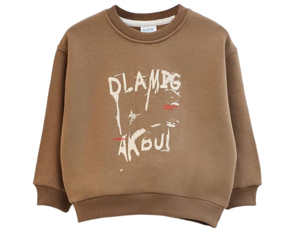 بلوز آستین بلند دورس توکرکی رنگ نسکافه ای طرح DLAMPG بشیر Bashir