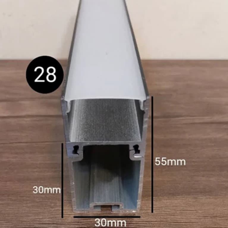 قاب چراغ خطی آویز کد ۲۸ رویه ۳۰ میل در ۵۵ میل