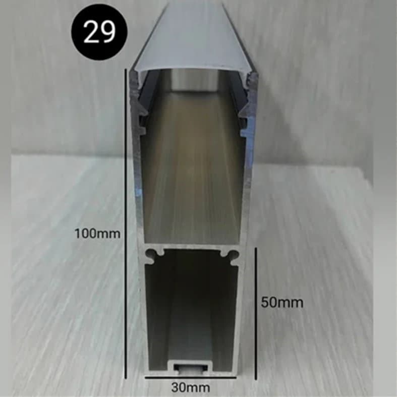 قاب چراغ خطی آویز کد 29 رویه 3 سانتی ارتفاع ۱۰ سانت