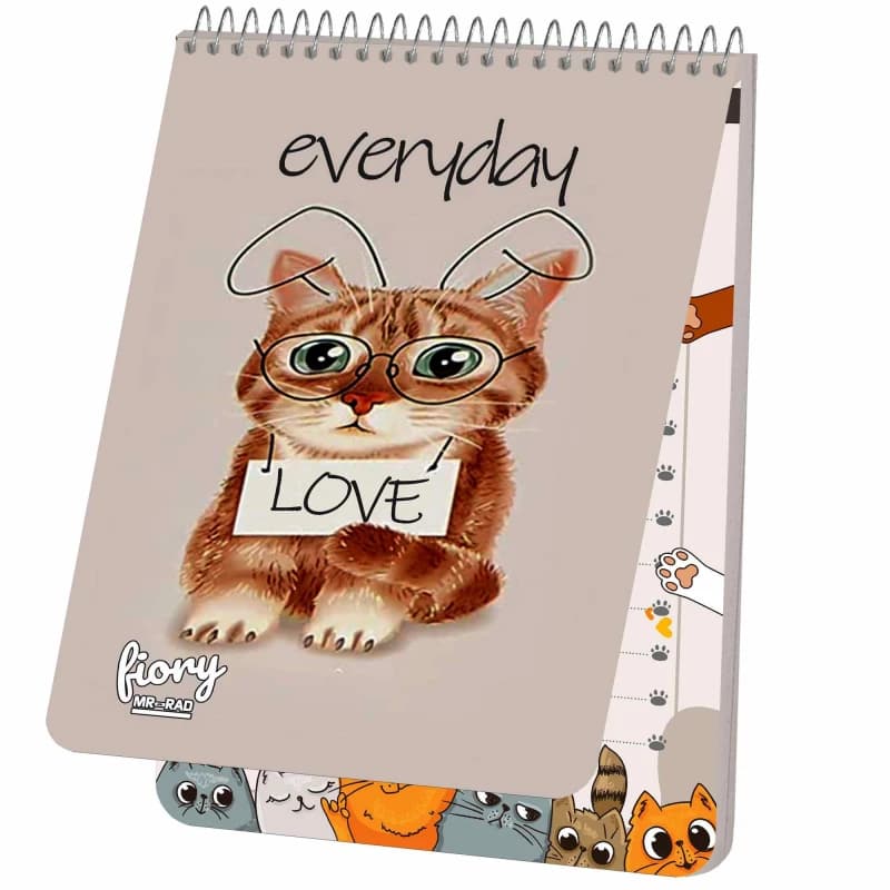 دفترچه یادداشت مستر راد طرح گربه فانتزی کد fiory 1774