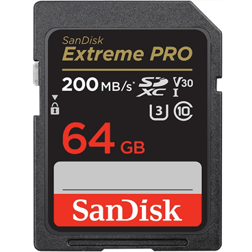 کارت حافظه SDXC سن دیسک مدل Extreme Pro V30 کلاس 10 استاندارد UHS-I U3 سرعت 200mbps ظرفیت 64 گیگابایت