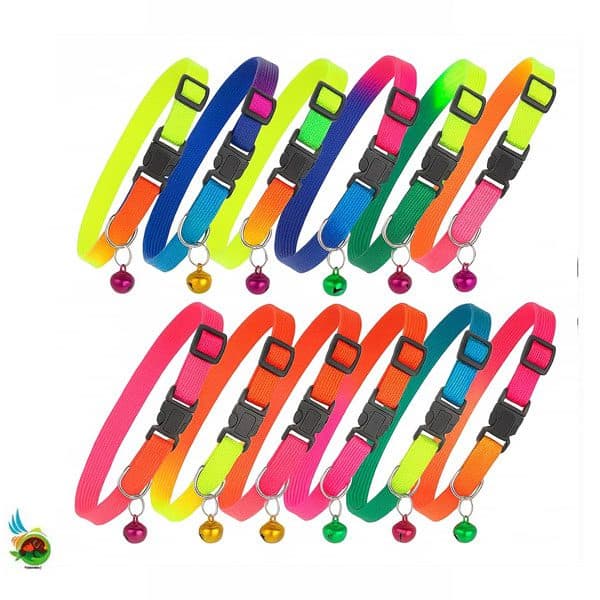 قلاده گردنی زنگوله دار طرح رنگین کمان