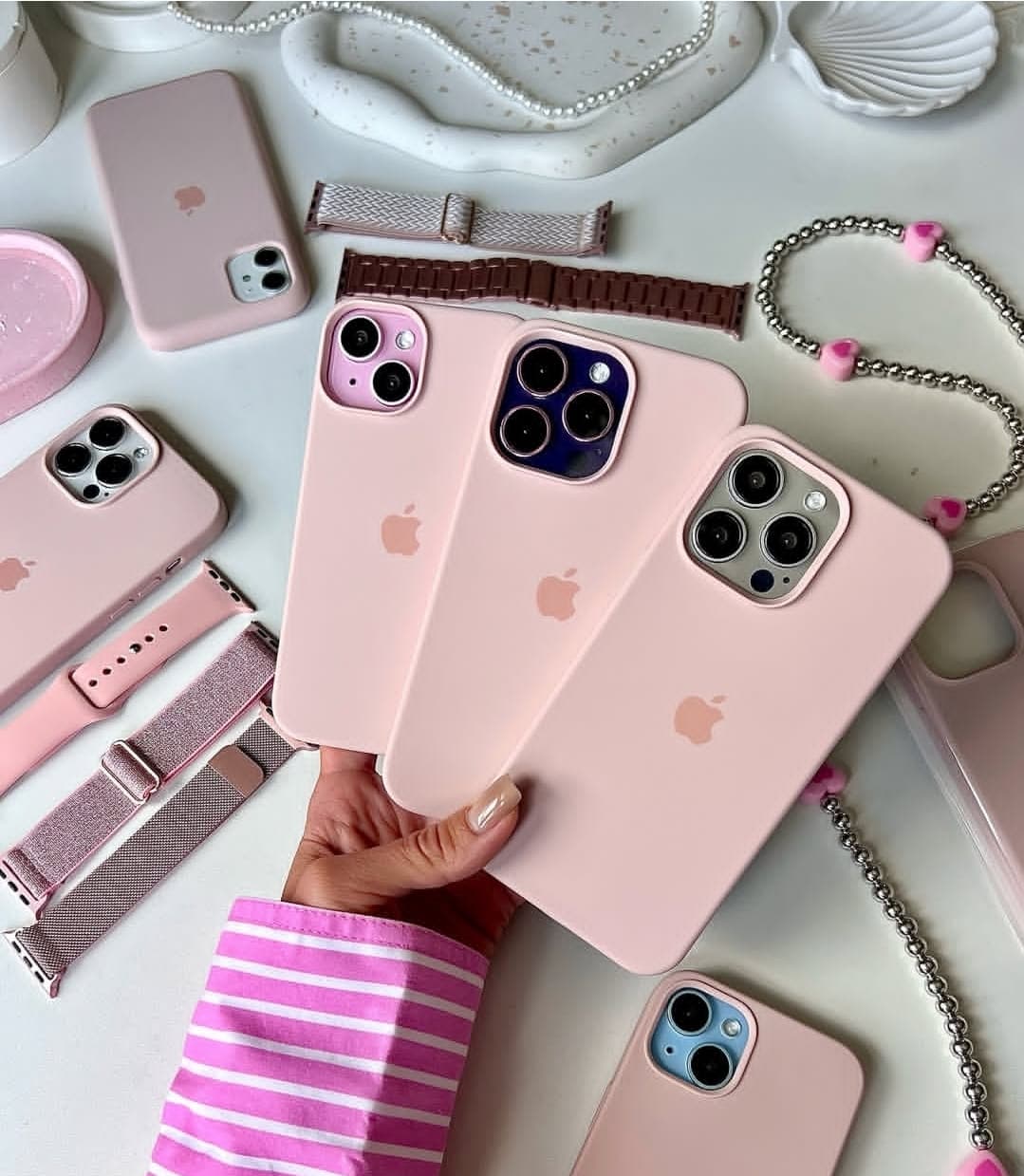 قاب سیلیکونی اورجینال بدون محافظ لنز صورتی کالباسی