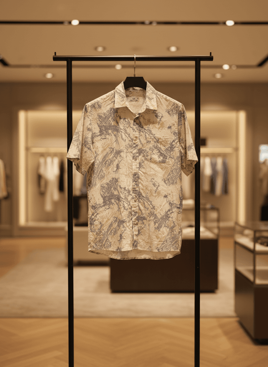 پیراهن نخ صددرصد طرحدار سفید با کیفیت استثنایی| اورجینال دیلم