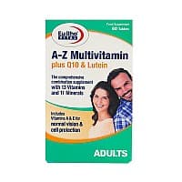 قرص مولتی ویتامین ای تا زد یوروویتال 60 عددی پلاس کیوتن و لوتئین | افزایش انرژی و سلامت عمومی بدن