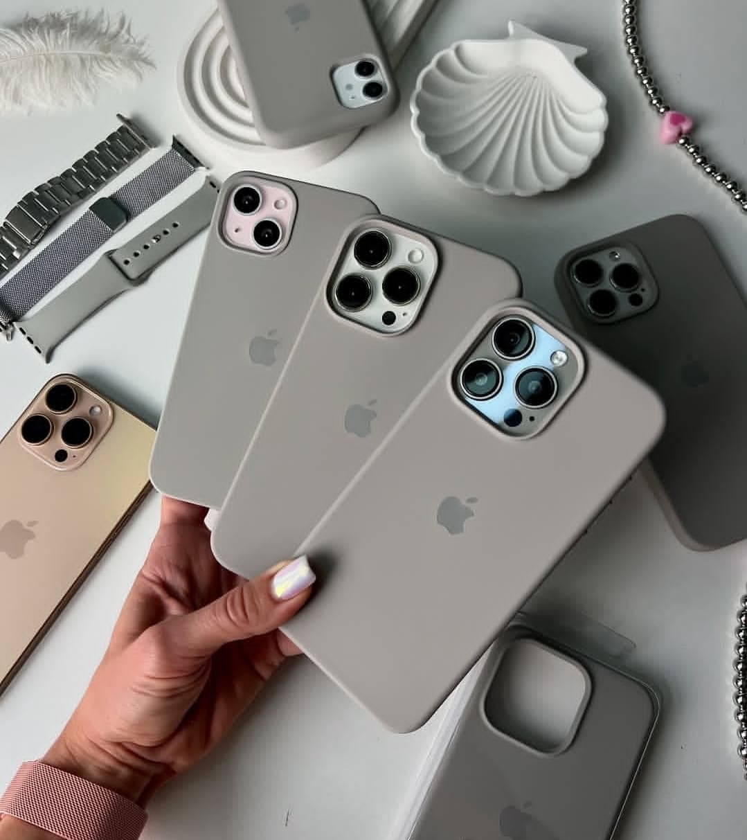 قاب سیلیکونی اورجینال بدون محافظ لنز خاکی