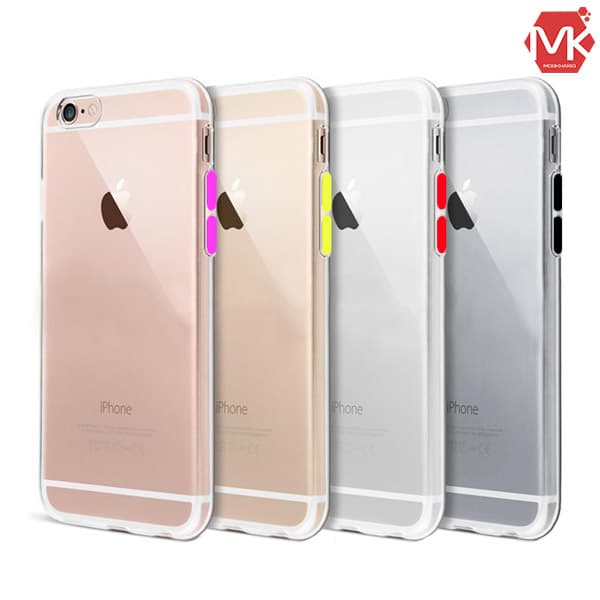 قاب شفاف دکمه رنگی آیفون Liquid Crystal Cover | iphone 6 Plus