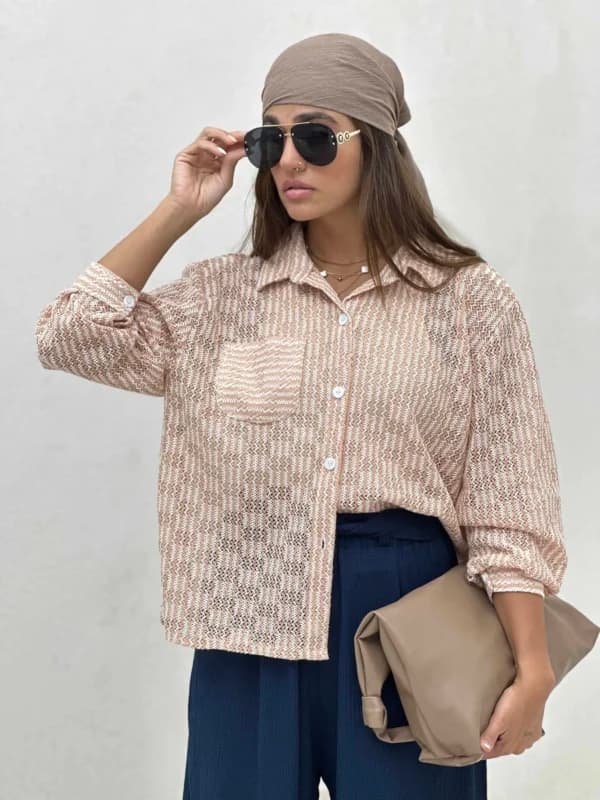 شومیز پارچه مراکشی تک