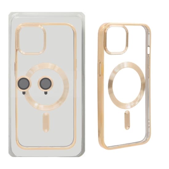 قاب گوشی موبایل مدل الکترواستاتیک مگ سیف دار با ست محافظ لنز رینگی