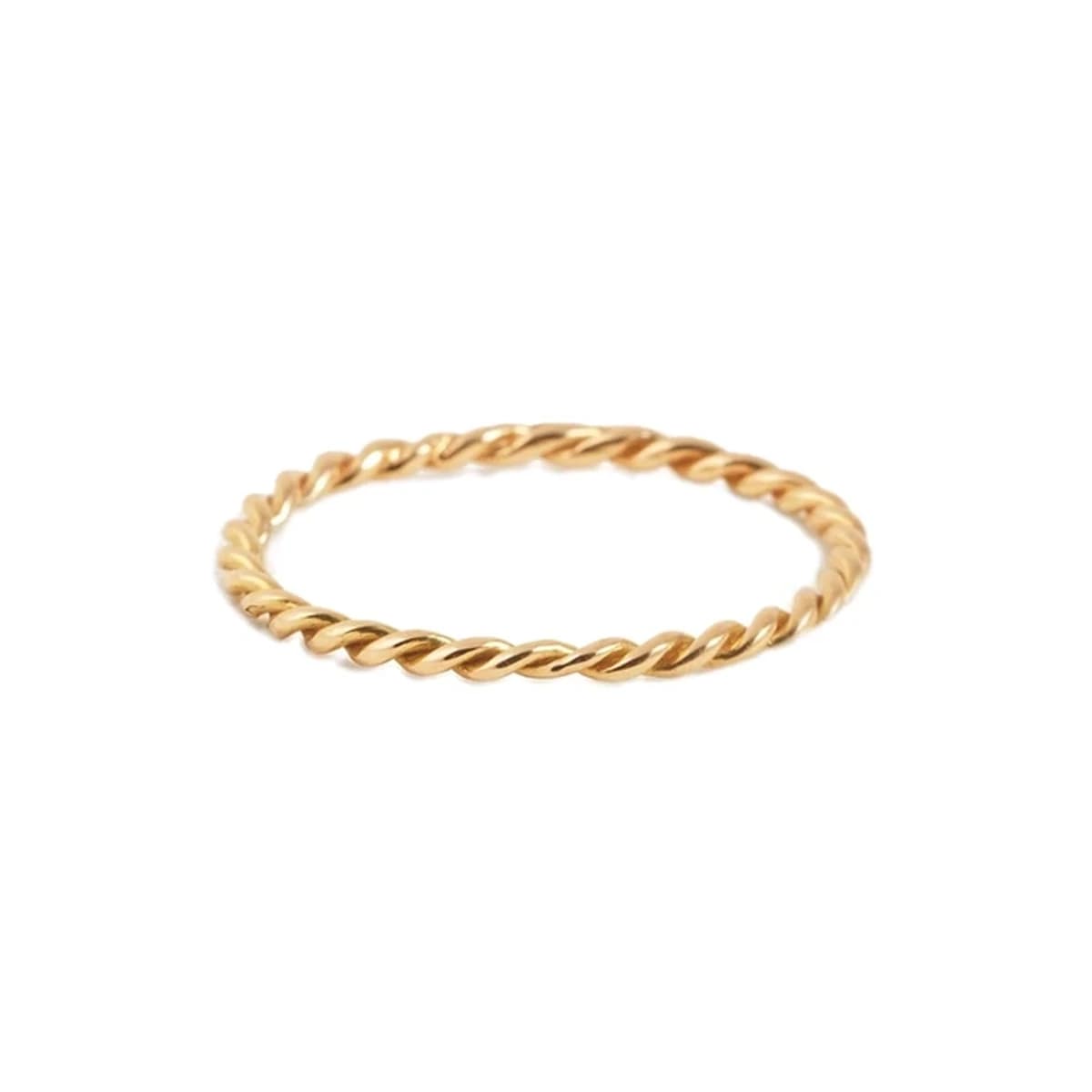 انگشتر طلا 18 عیار زنانه بان گالری مدل طنابی سایز 56