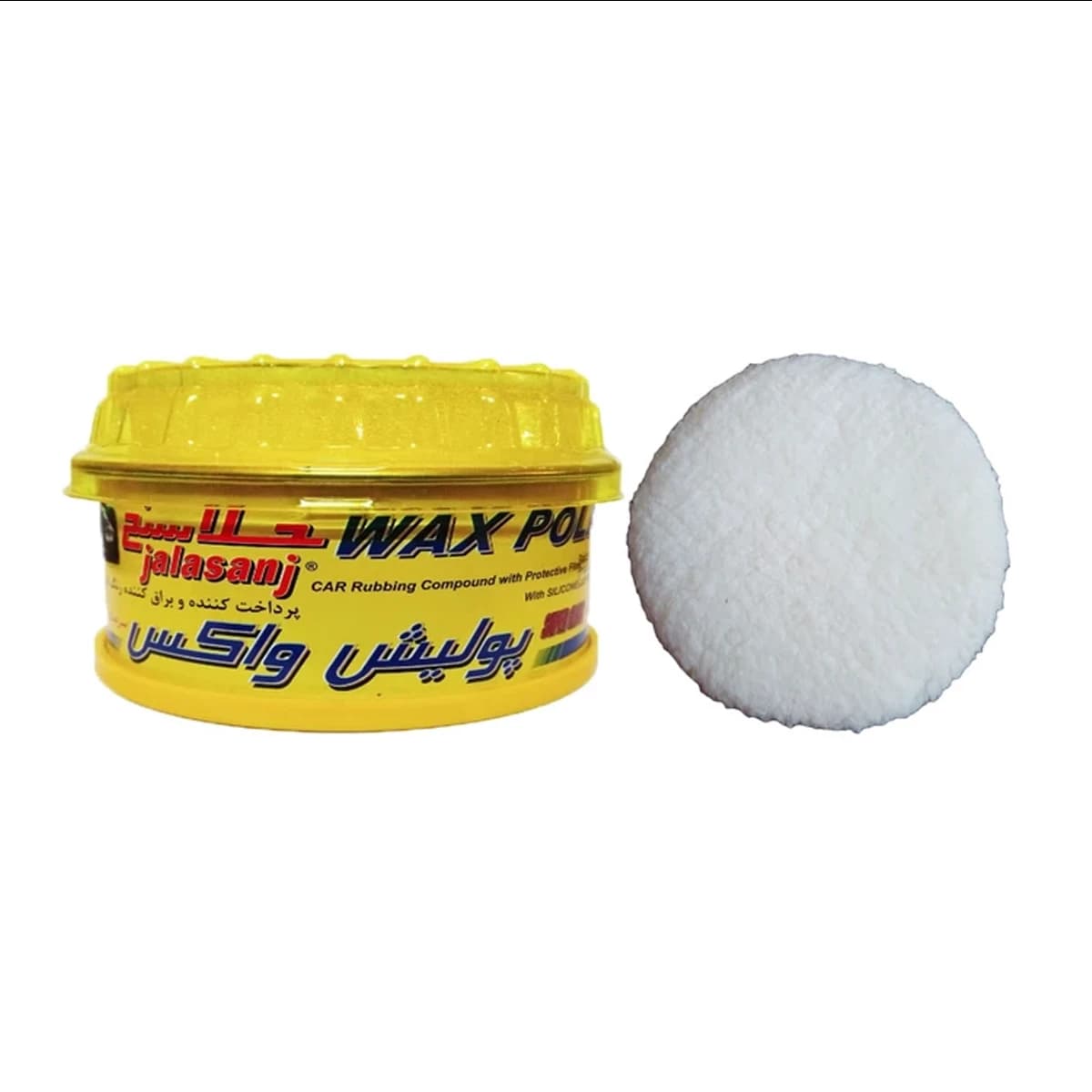 پولیش واکس جلاسنج وزن 300 گرم به همراه پد پولیش