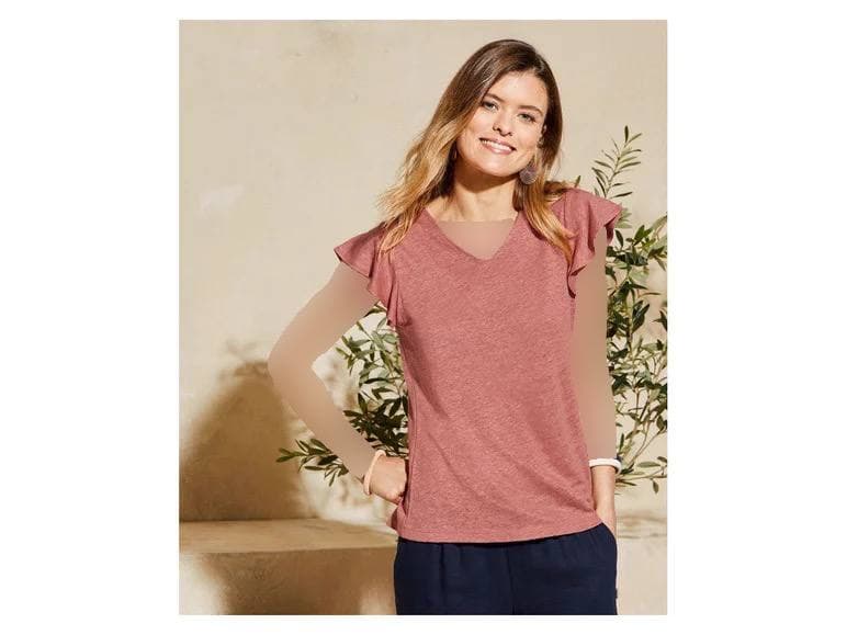 تیشرت لینن ( کنف ) زنانه برند اسمارا کد ۳۷۱۸۳۲۳