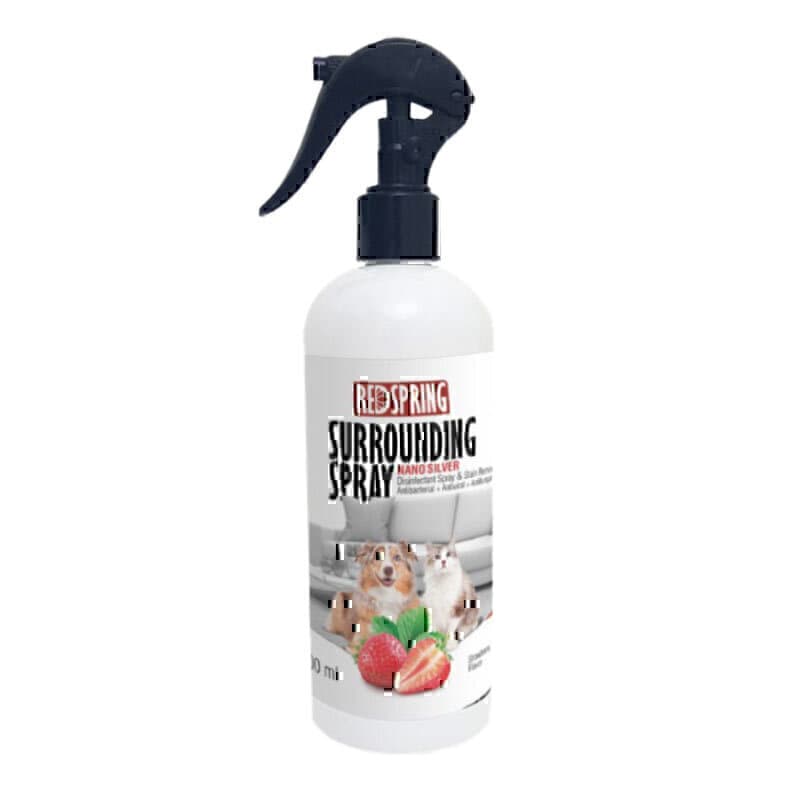 محلول ضد عفونی کننده محیط رداسپرینگ با عصاره توت فرنگی Redspring Surrounding Spray حجم 500 میلی لیتر