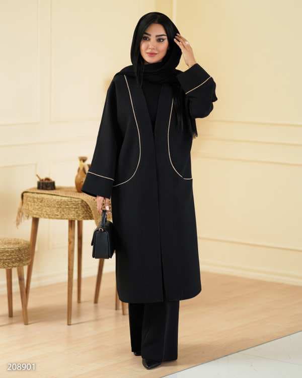 مانتو کژوال بلند زنانه مدل بردین السانا Elsana کد 2089