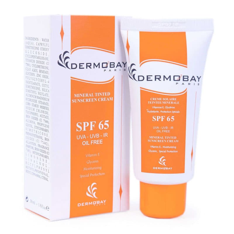 کرم ضد آفتاب رنگی با اس پی اف 65 بدون چربی 50 میل ـ درموبای