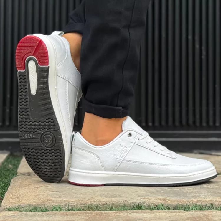 کتانی مردانه لاگوست سفید کد 27353