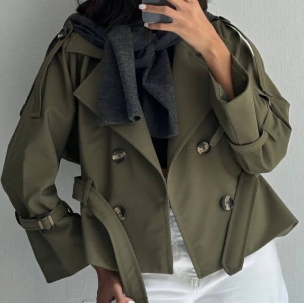 ترنچ کت بارانی سلین(کتان زارا)