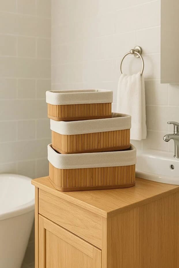 ست ۳ عددی نظم دهنده حوله و لوازم بهداشتی ترک