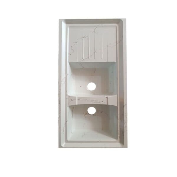 سینک گرانیتی روکار تیدومکث مدل سفید رگه طلایی