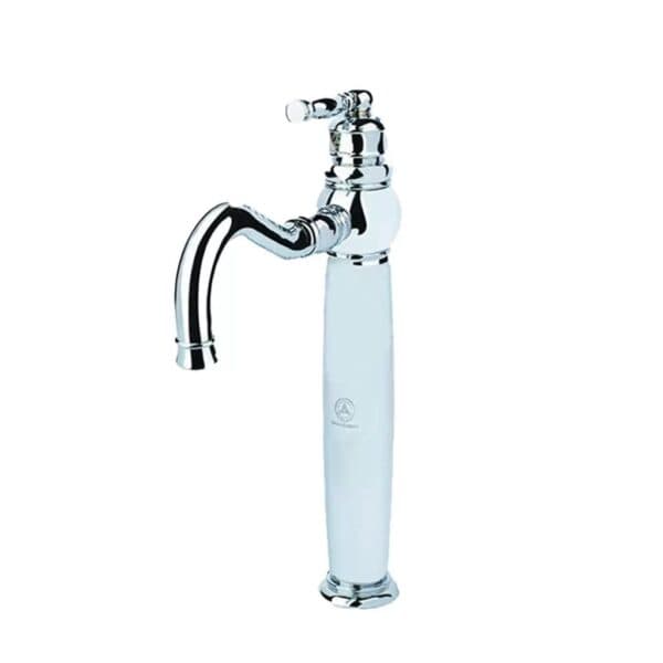 شیر روشویی پایه بلند قهرمان مدل آنتیک کروم