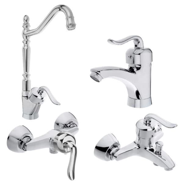 ست شیرآلات تیدومکث مدل هلنا کروم مجموعه 4عددی