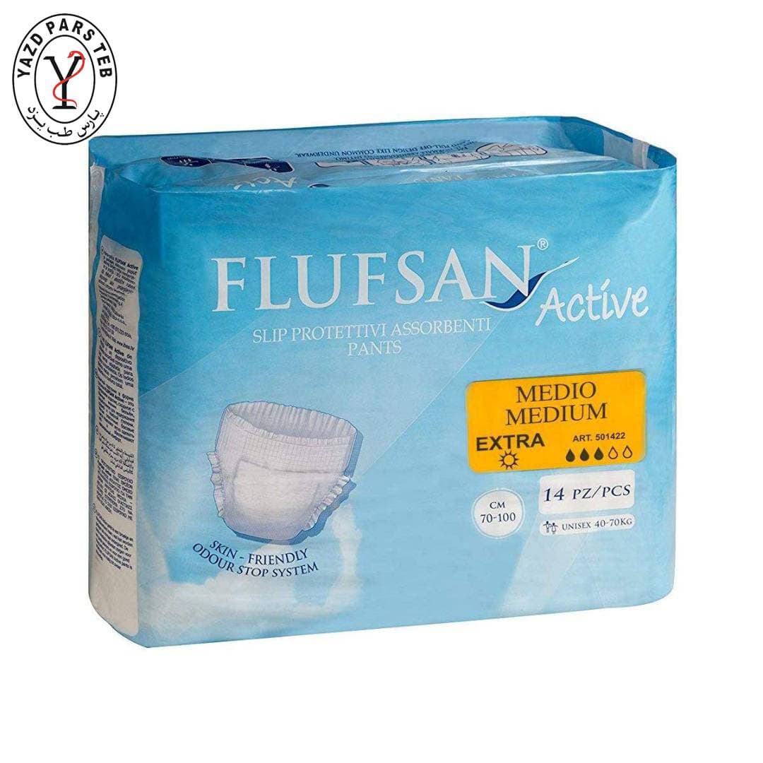 پوشینه شورتی بزرگسالان اکسترا متوسط 14 عددی فلوفسان