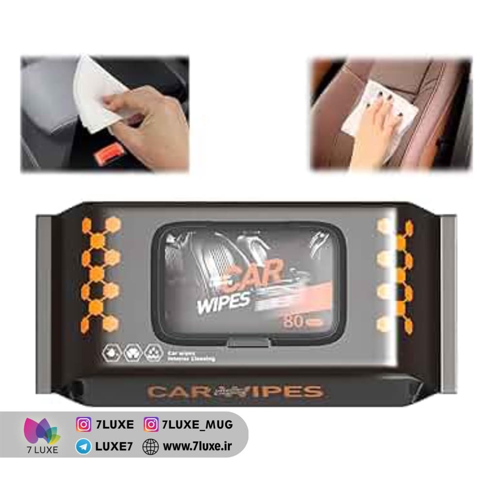 دستمال مرطوب خودرو / دستمال مرطوب کفش 80 عددی