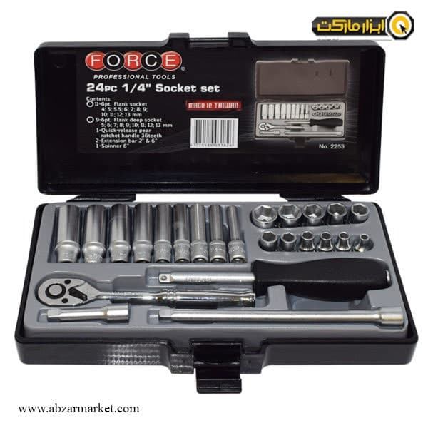 جعبه بکس فورس 24 پارچه 1/4 اینچ مدل 2253