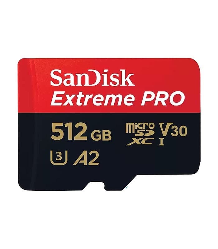 کارت حافظه microSDXC سن دیسک مدل Extreme PRO کلاس A2 استاندارد UHS-I U3 سرعت 200MBps ظرفیت 512 گیگابایت به همراه آداپتور SD