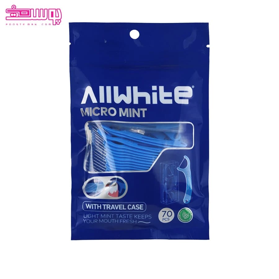 نخ دندان کمانی میکرو مینت آل وایت بسته ۷۰ عددی