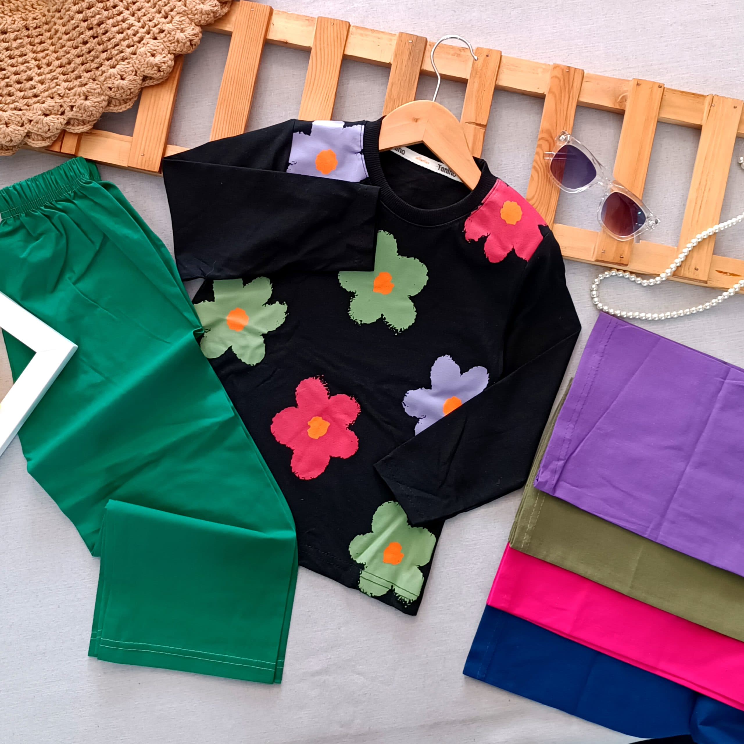 بلوز شلوار گل آبرنگی