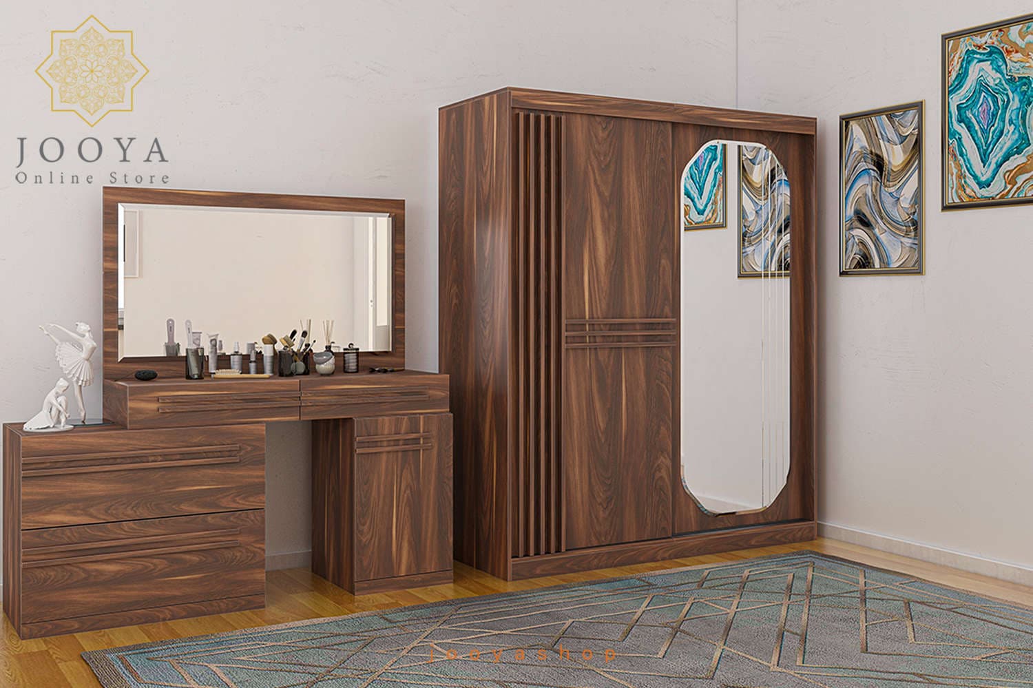 کمد ریلی آینه دار مدل الوند