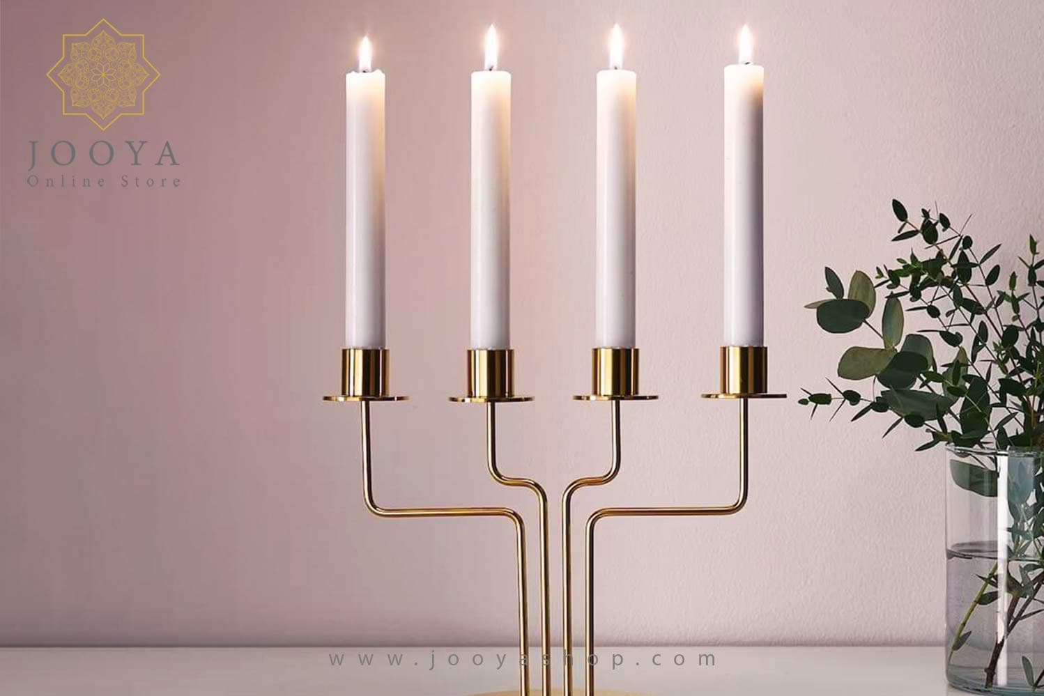 شمعدان طلایی ایکیا مدل PARLBAND