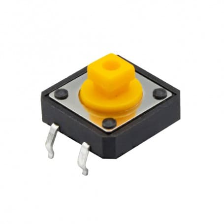 تک سوئیچ کله خور 12x12x7.3mm زرد مدل B3F-4055 مارک OMRON