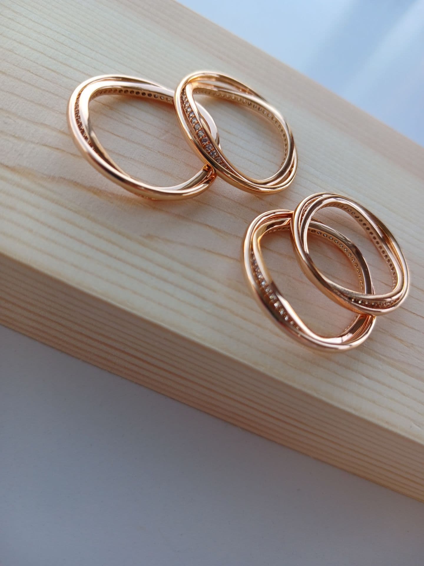 انگشتر دو لاین حلقه ای