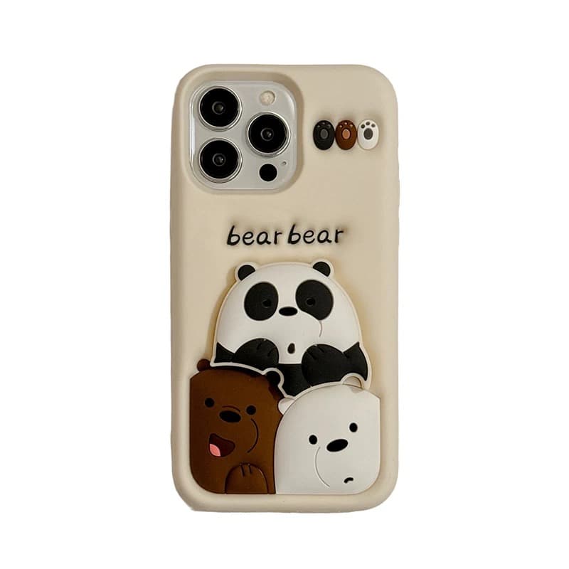 قاب آیفون سه خرس کرم