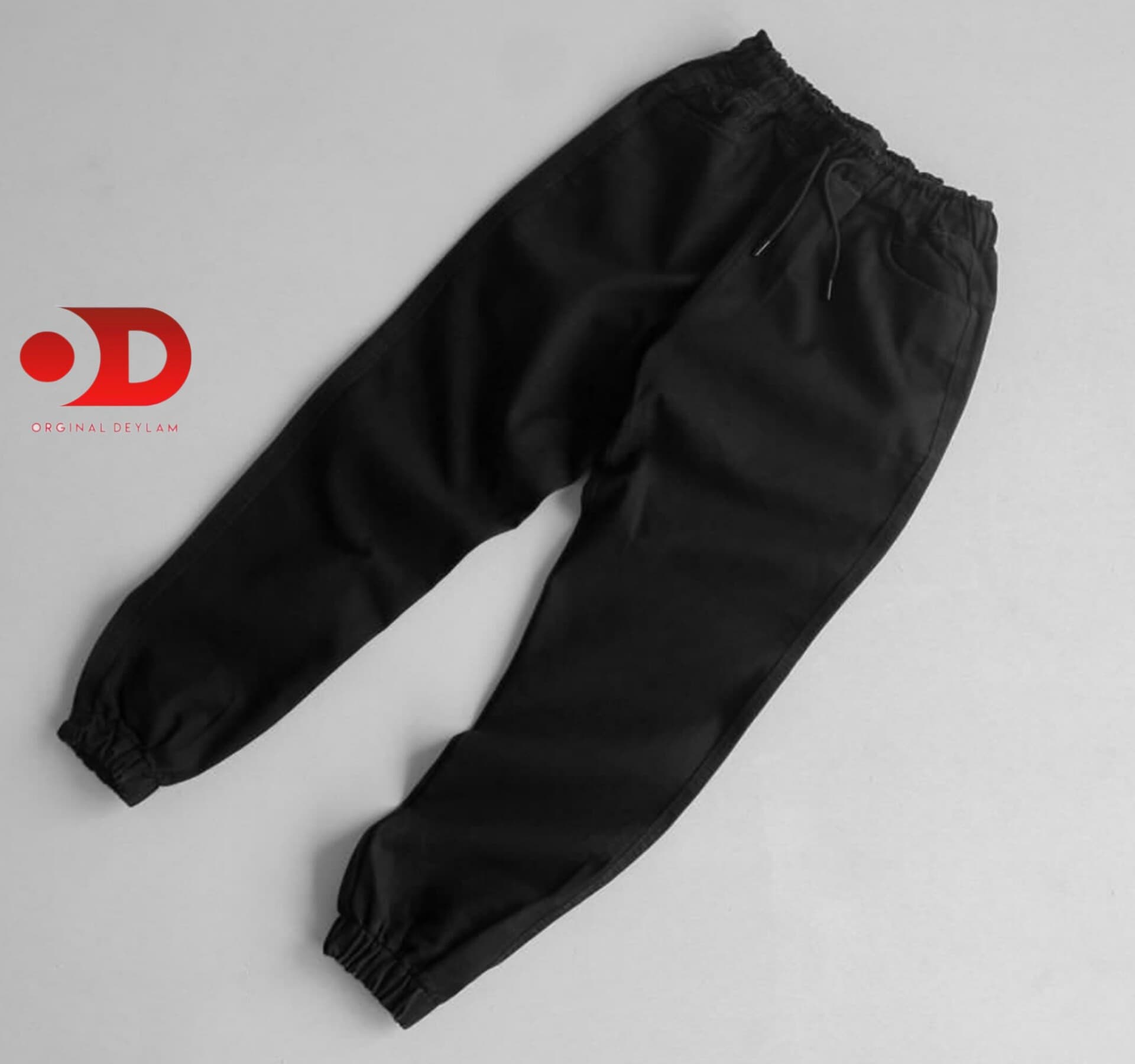 شلوار اسلش مشکی مردانه کمر و دمپا گتر پارچه کتان پنبه اعلا کد ۱۶