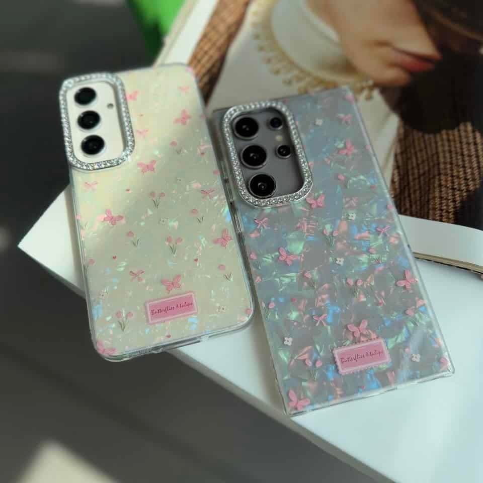 قاب گل و پروانه صدفی سامسونگ و شیائومی