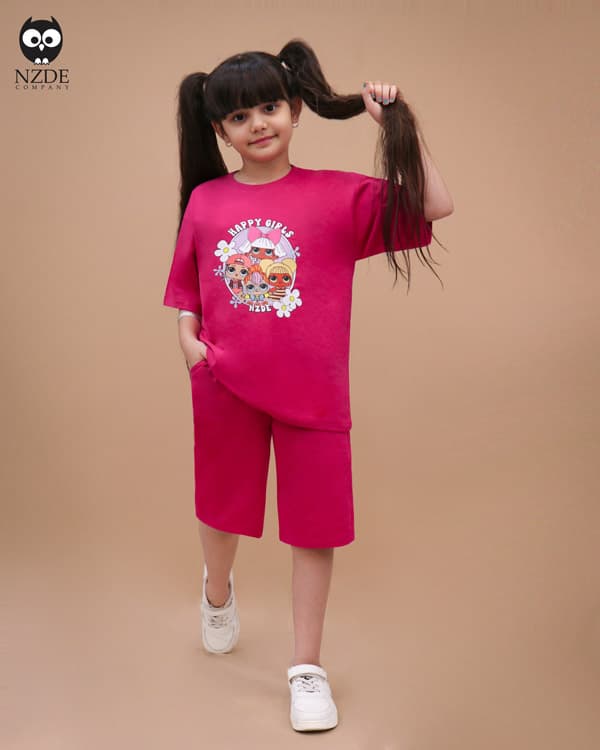 تیشرت شلوارک دخترانه HAPPY GIRLS