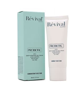 ژل کرم آبرسان پروبیوتیک کلکسیون رویوال مناسب پوست های چرب و مختلط حجم 40میلی لیتر