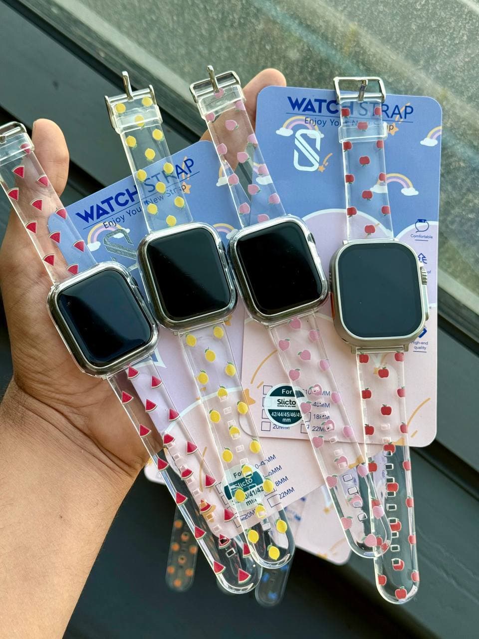 بند شفاف طرحدار میوه ای