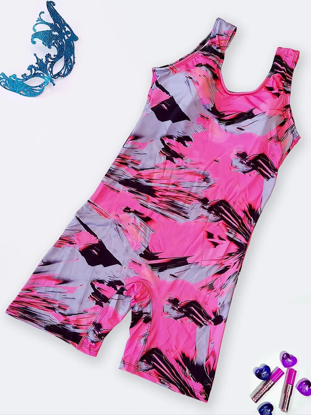 مایو پادار زنانه بلند برای استخر شنا بصورت کاپدار اسپیدو ( Speedo ) صورتی رنگ