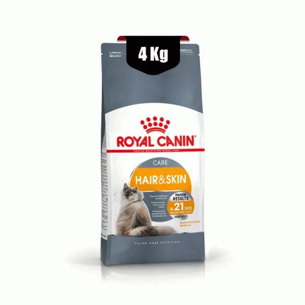 غذای خشک گربه مخصوص پوست و مو رویال کنین (Royal Canin Cat Hair and Skin) وزن 4 کیلوگرم