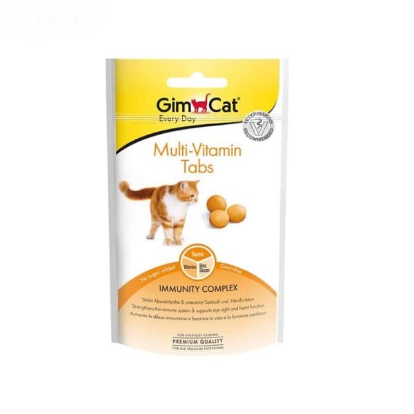 قرص مولتی ویتامین تقویت سیستم ایمنی گربه جیم کت (GimCat Multi-Vitamin Tabs) وزن 40گرم