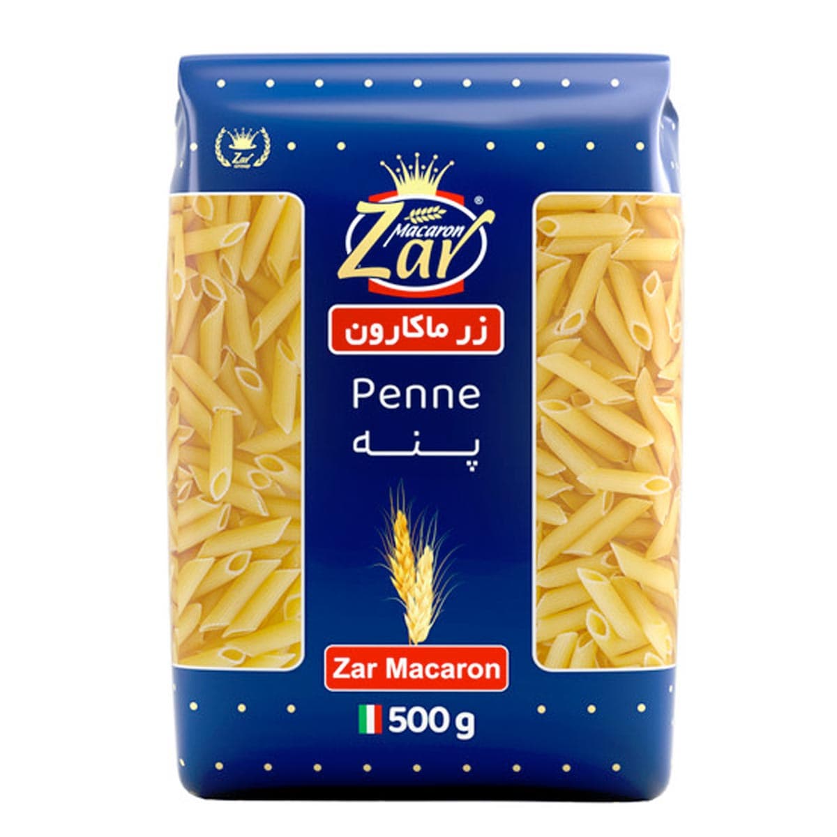 ماکارونی فرمی پنه ریگاته زر ماکارون 500 گرم