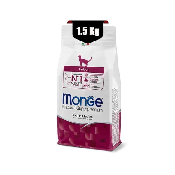 غذای خشک گربه مونژه ایندور با طعم مرغ 1.5 کیلوگرم
