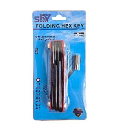 آچار آلن شش گوش H چاقویی تاشو 8 عددی اسکای SKY مدل ST-2201B